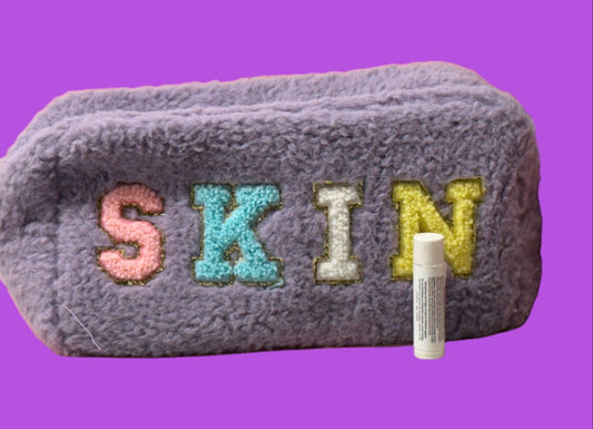 “SKIN” large pouch - fuzzy purple