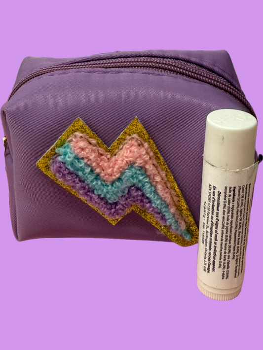 Mini keychain pouch -purple