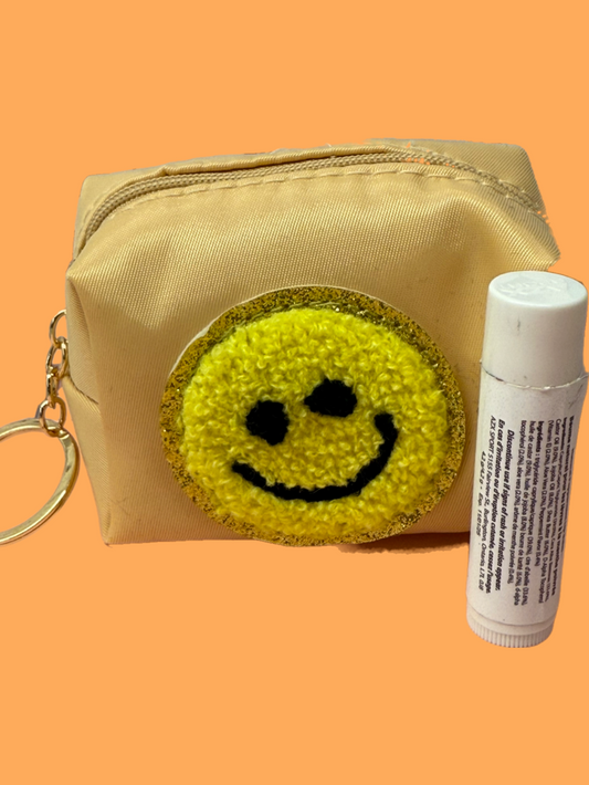 Mini keychain pouch - peach