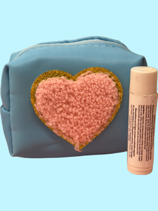 Mini keychain pouch - lt blue