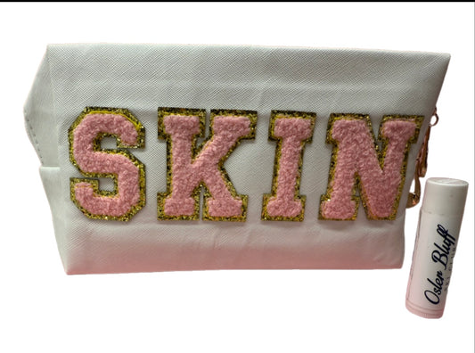 “SKIN” - medium pouch - white