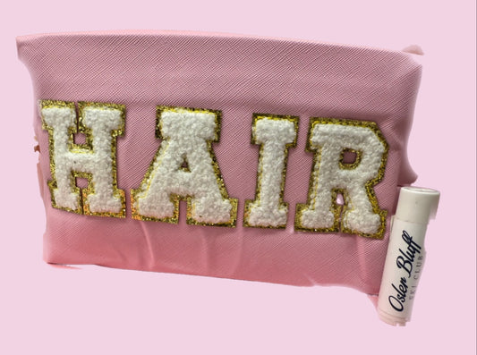 “HAIR” medium pouch - pink