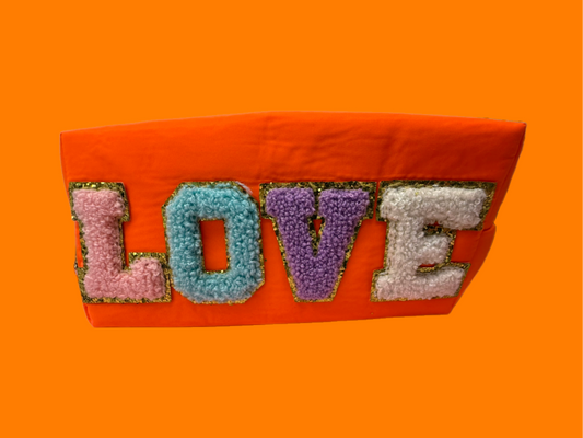 Love bug sm pouch - neon orange