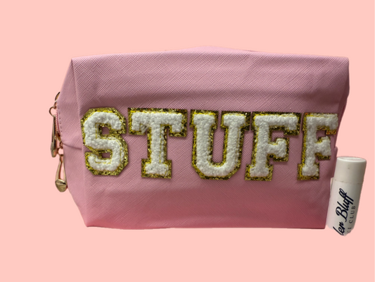 “STUFF” medium pouch - pink